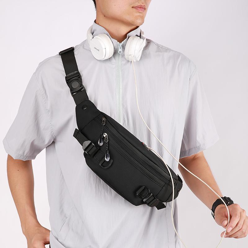 Men's Large Capacity Chest Bag Mobile Phone Bag Waist Bag Crossbody Bag