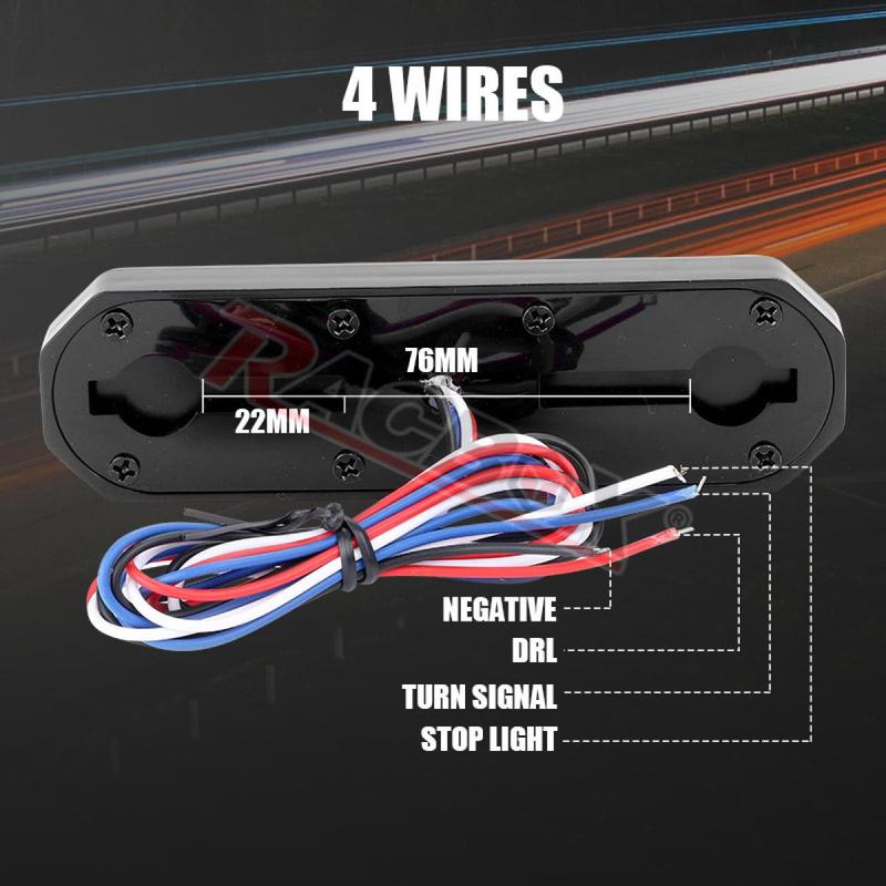 Motorcycle 3 In 1 LED Brake Tail Light DRL Sequential Turn Signal Lamp for Cafe Racer Moto ATV UTV UTE Truck Trailer RV 12V 24V
