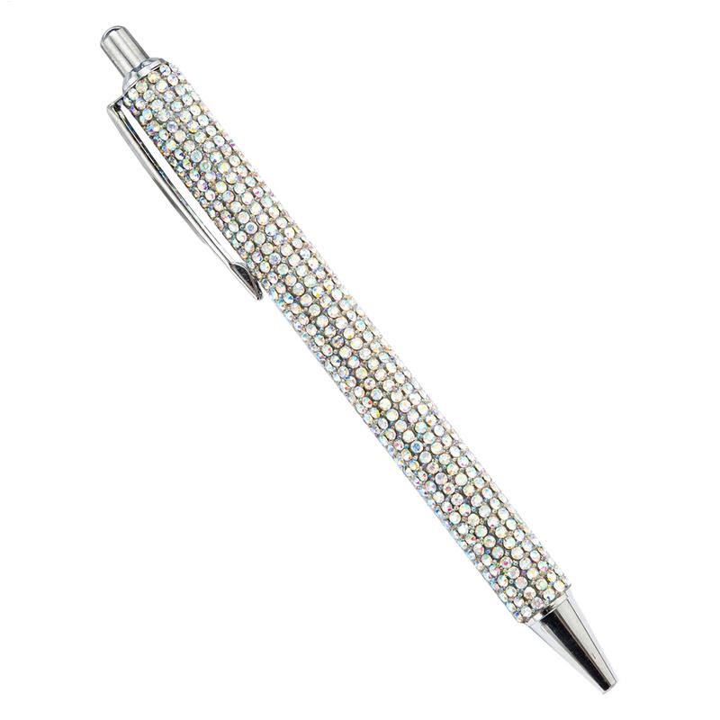Fine 1.0mm Gel Pen Rhinestone Ballpoint Pen Rose Gold Luxury Pen Sparkly Crystal Writing Pen Student School Office Stationery