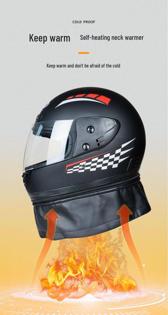 Unisex Windproof Neck Gaiter Helmet: Warm, Thickened Full-Face Protection for Motorcycle and Electric Vehicle Riders