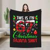 Vintage Christmas Tossed Pattern Dark Red Blanket Warm Soft Plush Throw for Kids Bedding Outdoor Bedspread Cover