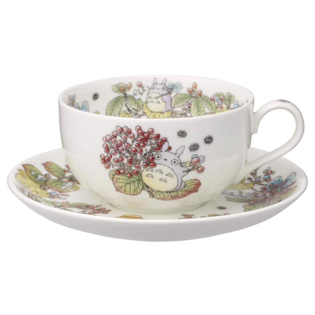 Noritake Milk Tea Cup Saucer 325cc My Neighbor Totoro Gamami Edition Microwave Safe 1 Customer Bone China & T97285A/4660-5
