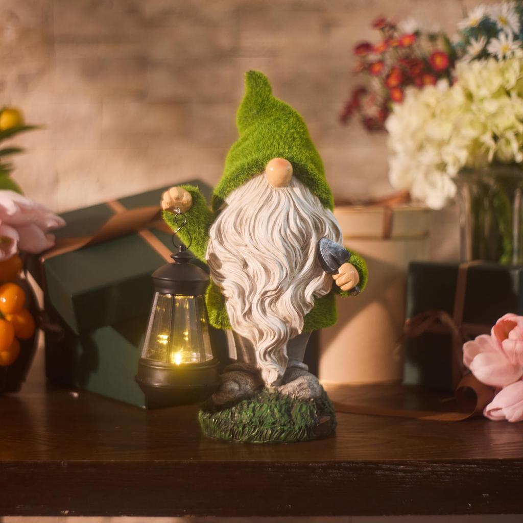 Valery Madelyn Solar Garden Earth Gardening Interior Garden Outdoor No Batteries 20cm Light, Outdoor, Waterproof, Gnome, Fairy, Accessory, Ornament,