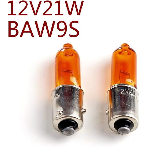 2Pcs Amber BAW9s HY21W 12V 21W Car Turn Signal Lamp Baw9s Auto Bulbs Car Halogen Indicator Brake Fog Reverse Light Bulb BAW9S Amber Car BAW9S Bulb