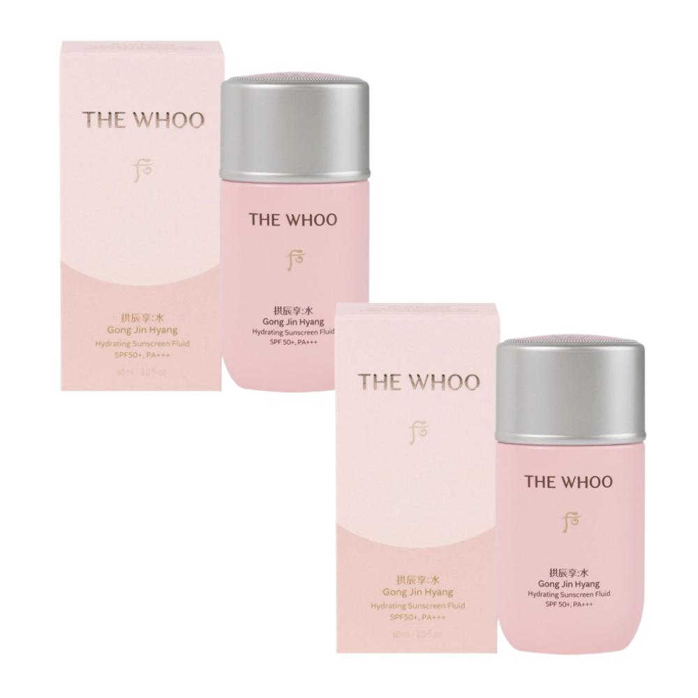 The history of whoo Gongjinhyang Soo Hydrating Sunscreen Fluid SPF50+ PA+++ 60ml Korean Herbal UV Protection Sun Cream K-Beauty