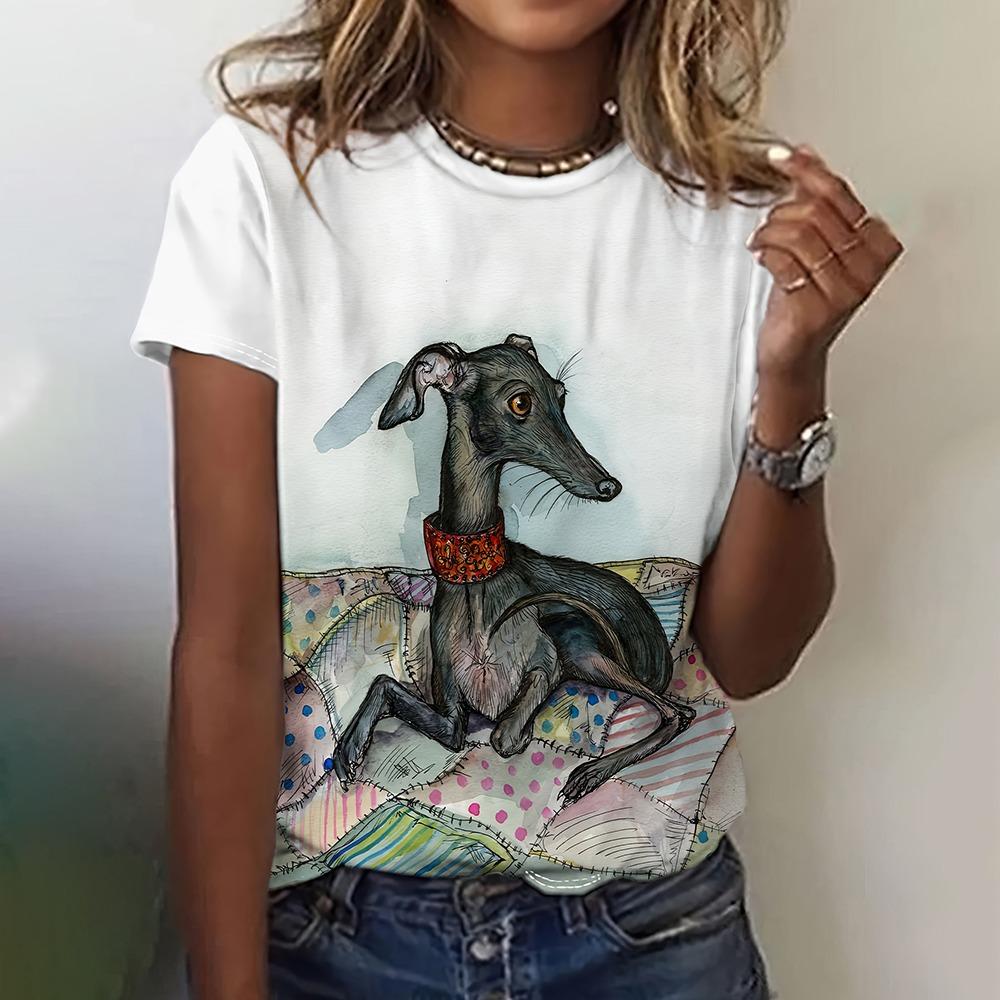 Fashion Animal Graphic Women's T-Shirt Funny Kawaii Animal Print T-Shirt Causal O-Neck Short Sleeve Tops Summer Woman Clothing