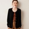 2025 Early Autumn Women's Cashmere Round Neck Cardigan - Loose, Versatile, and Lightweight Knitwear.