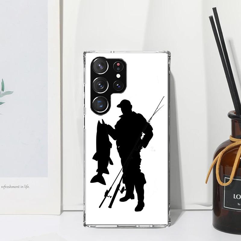 Hunting Fishing Man Phone Case For Samsung Galaxy S26 S25 Edge S24 FE S23 S22 Ultra S21 Plus S20 + Art Fundas Back Cover Galaxy