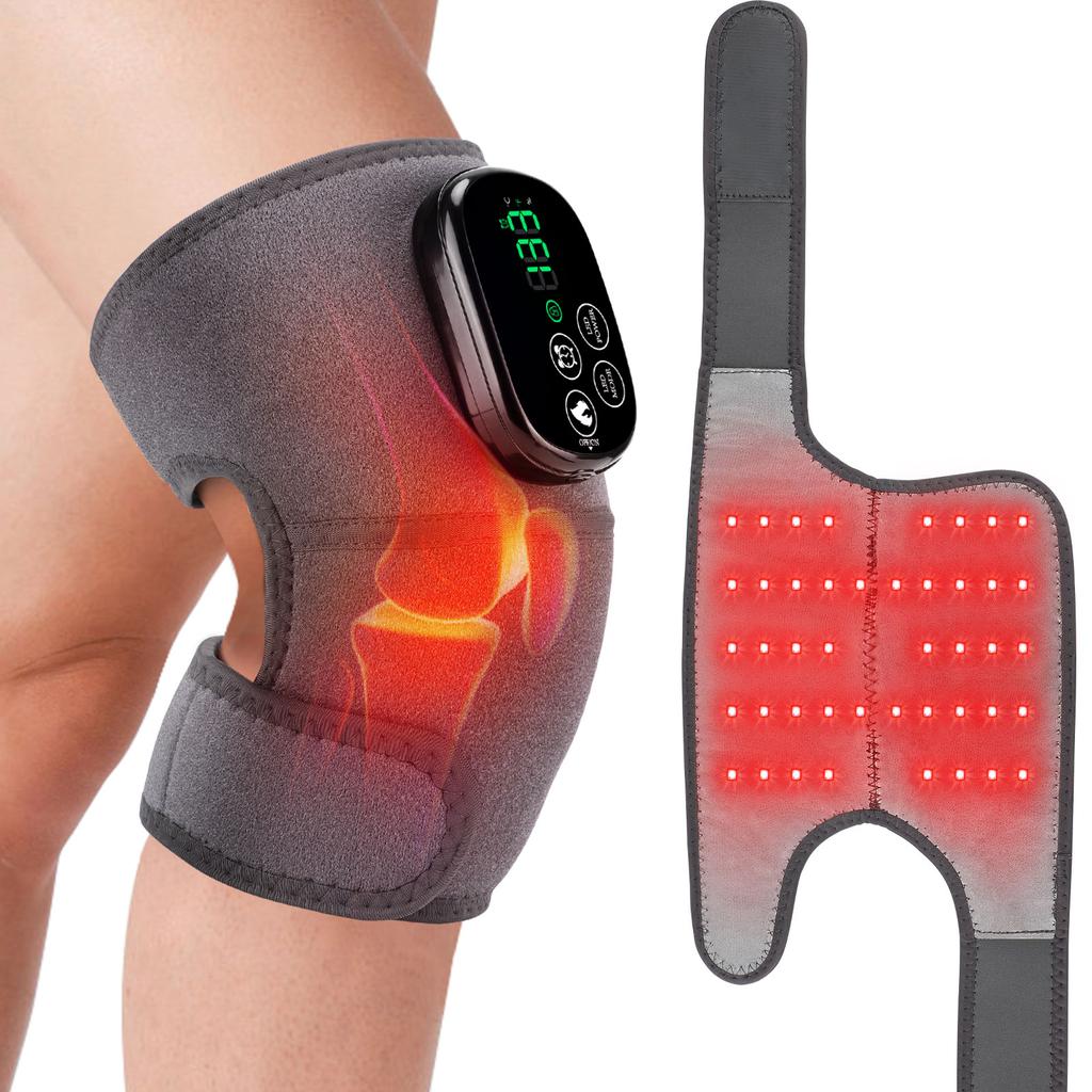 660 and 850nm Near Infrared Light Devices Knee Pad Brace 3 In 1 Heating Shoulder Elbow Joint Massager Thermal Massage Belts Pads
