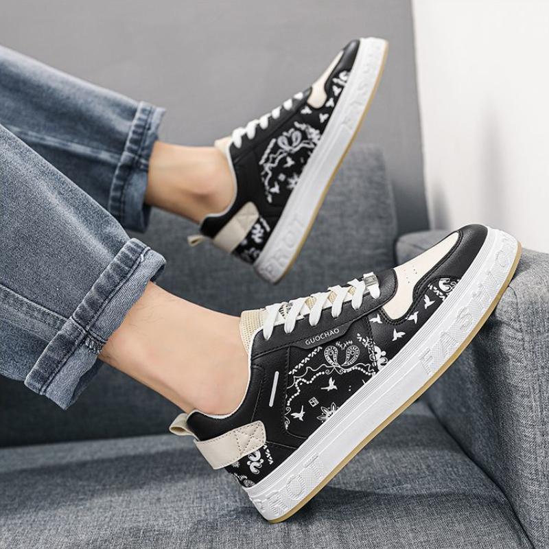 WTEMPO Značka Menšina Nekonfliktní Korejská Neformální Sportovní obuv Prodyšný trend Nízká pánská desková obuv Studenti mohou nosit ploché malé bílé boty