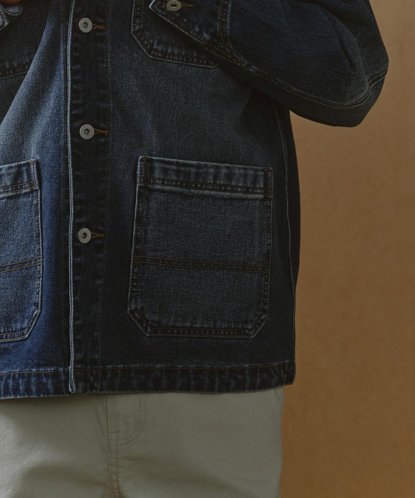 Musinsa Standard Denim Chore Jacket [Medium Indigo]