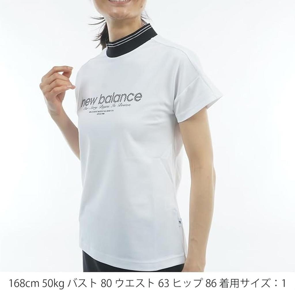 Golf Polo Shirt 3 [New Balance] Short-Sleeve (Stretchable & Ultra-Quick Drying) / Women's / 012-6166506 030_White [LL]