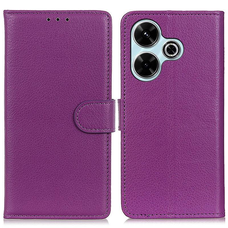 For Xiaomi Redmi 13 5G/13 4G Case Litchi Texture Phone Leather Cover with Wallet Stand