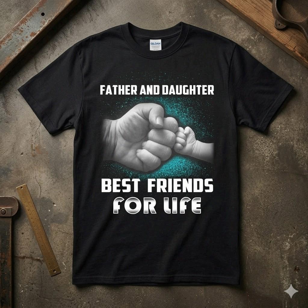 Father Daughter Best Friends For Life Daddys Girl Gift Graphic Unisex T-shirt