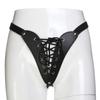 Leather Panties Sex Toys For Woman Chastity Vagina Tied Bondage Panty Queen Thong Underwear Adjust G-Strings Knicker Slave Lingi