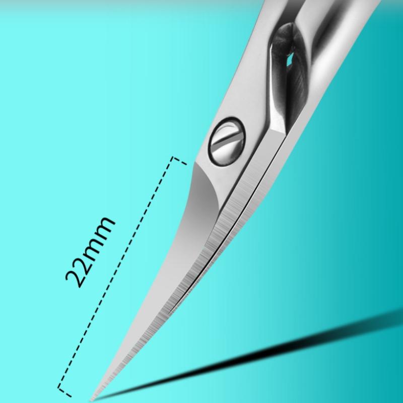 1 Pcs Extra Fine Curved Cuticle Scissors Nail Clipper Women Multi Purpose Manicure Tools Nail Cuticle Small Cutter Scissors