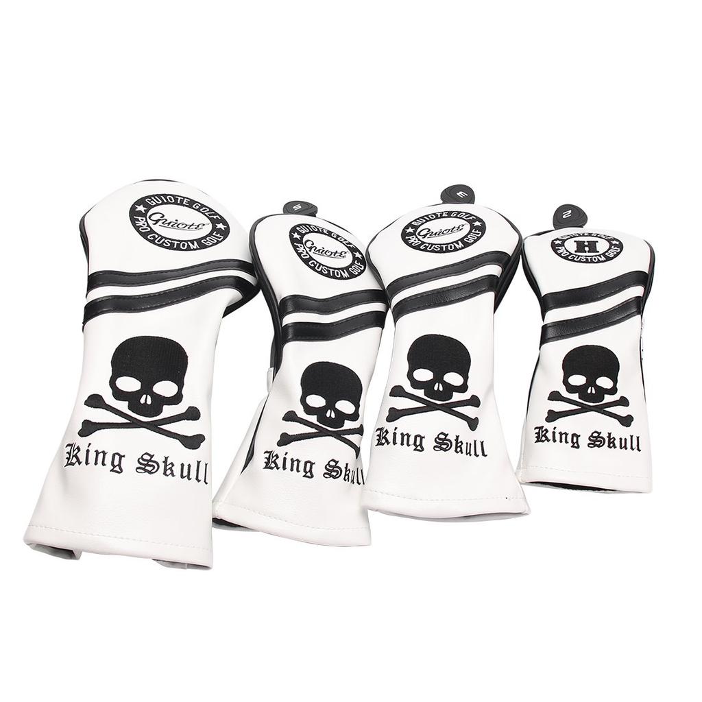 Guiote Golf head covers Golf head covers Club head cover Wood cover Driver New design with replaceable number tag (#2.#3.#4.#5.X) Set of 4