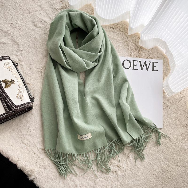 Korean Style Women's Imitation Cashmere Scarf: Cozy Autumn and Winter Shawl for Men and Women