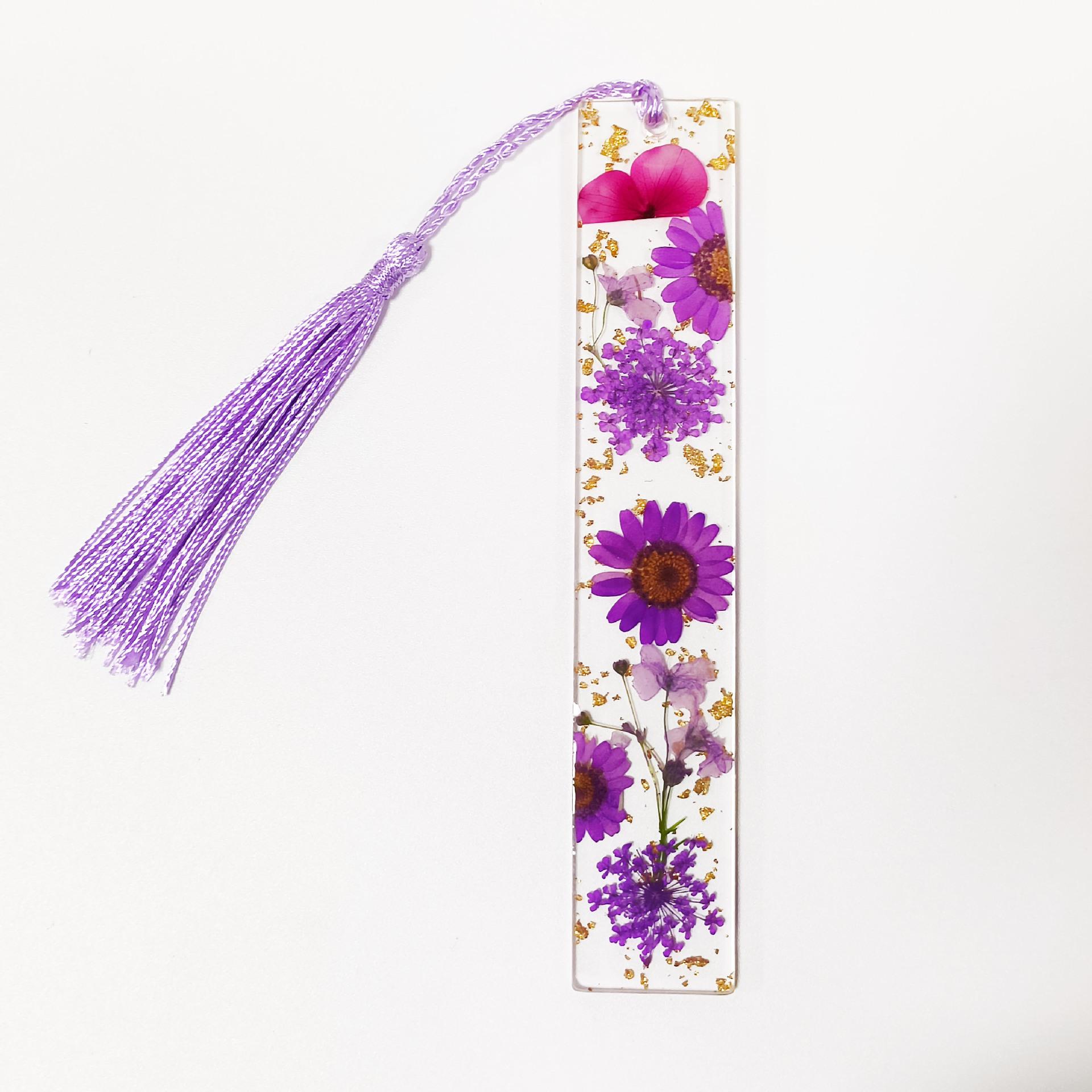 Tassel Bookmark Scratch-Resistant Printed Flower Bookmark Transparent Bookmark Premium For Teachers Students Book Lovers