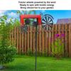 Tractor Wind Spinner Vintage Turning Wheels Metal Outdoor Stake Windmill Decoration For Flower Bed Lawn Garden Red