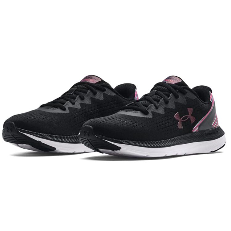 Under Armour  Charged Impulse 2 Chroma Black Purple Women Sneakers Halo-Grey 3025065-001