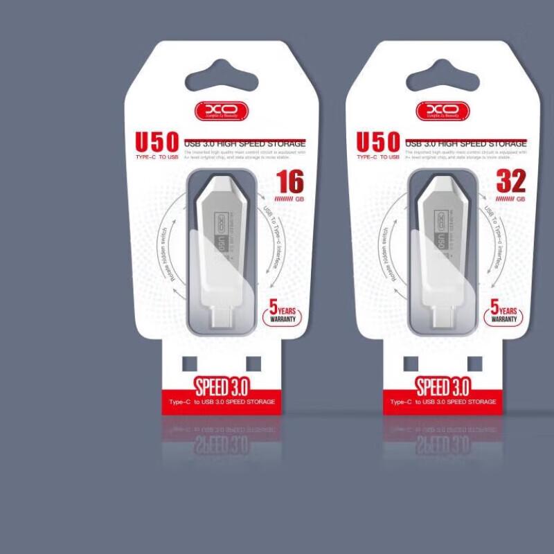 XO Zinc Alloy Dual Port USB 3.0 OTG Flash Drive