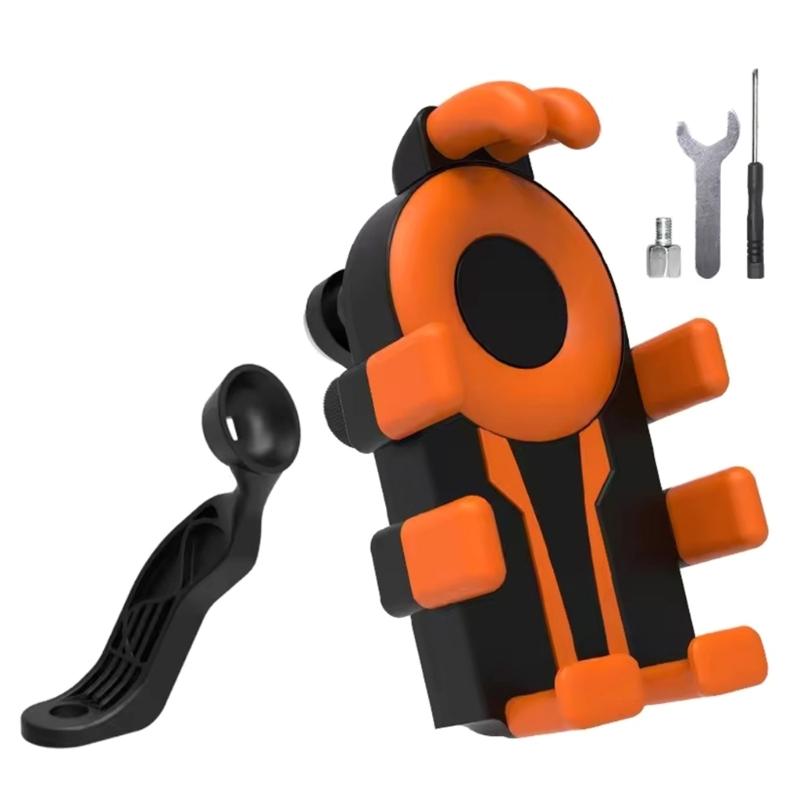 Держатель для телефона на мотоцикл, Держатель для мобильного телефона на мотоцикл, Зажим на руль велосипеда для телефона 4,7-7 дюймов