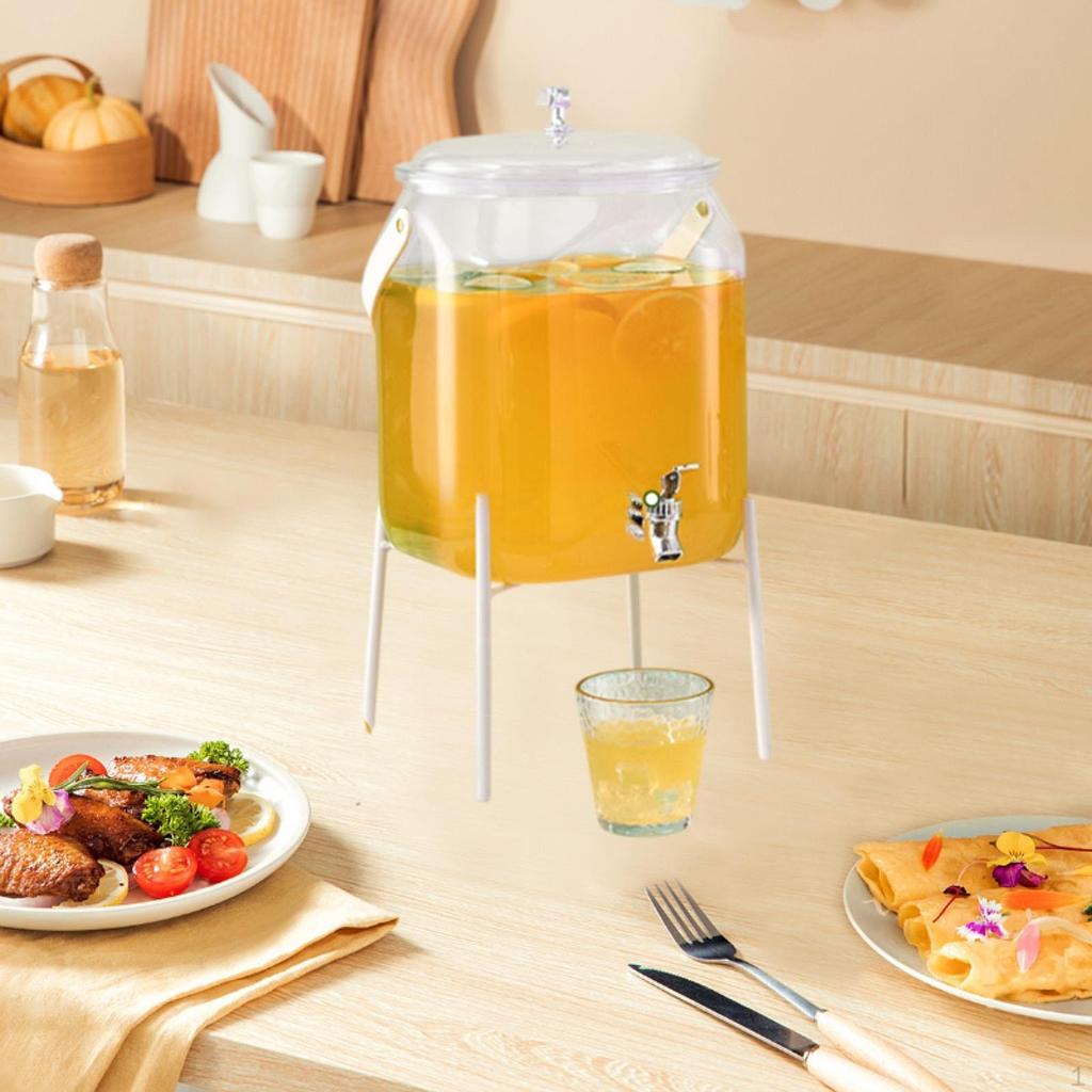 Beverage Dispenser And Jug Handling with Water Juice Cover
