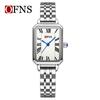 OFNS Women's Retro Roman Numeral Quartz Watch - Square Waterproof Wristwatch for Female Students