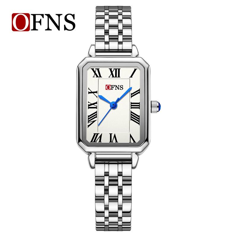 OFNS Women's Retro Roman Numeral Quartz Watch - Square Waterproof Wristwatch for Female Students