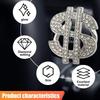 Bling Dollar Car Push Start Button Cover with Rhinestone, Anti-Scratch Engine Start Stop Button Cover Ignition Switch Protective Cap – Universal