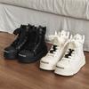 3585 Niche High-top Board Shoes Original Design Couple Shoes Black Functional Wind Martin Boots Guochao Bread Shoes