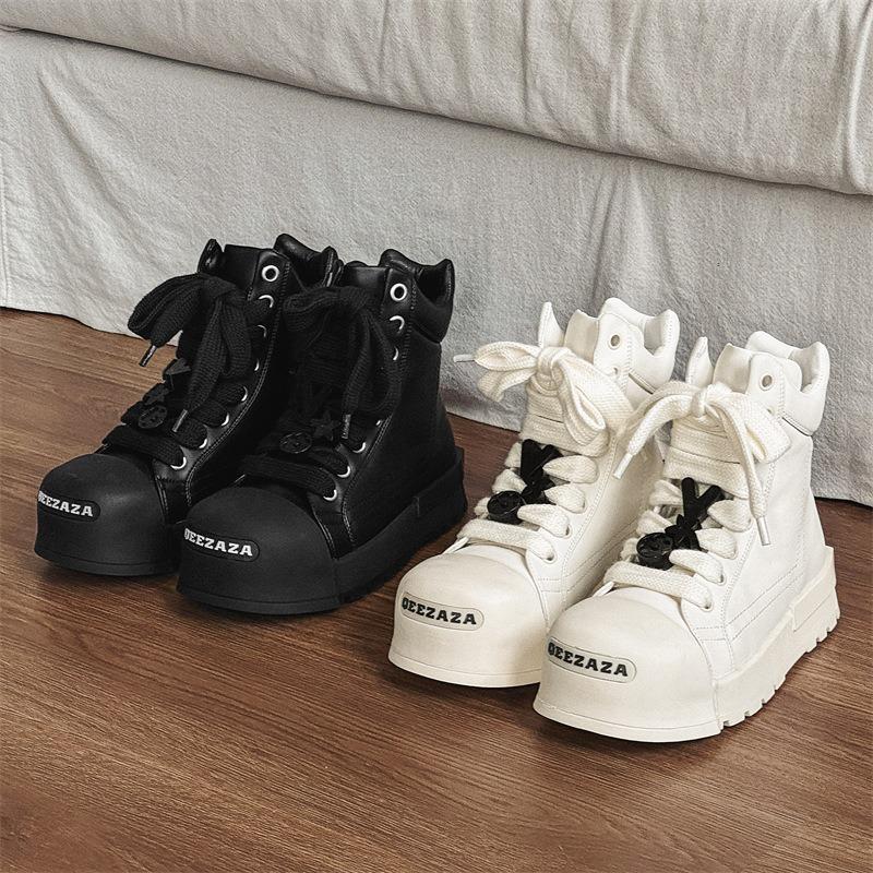 3585 niche high-top board shoes original design couple shoes black functional wind Martin boots Guochao bread shoes