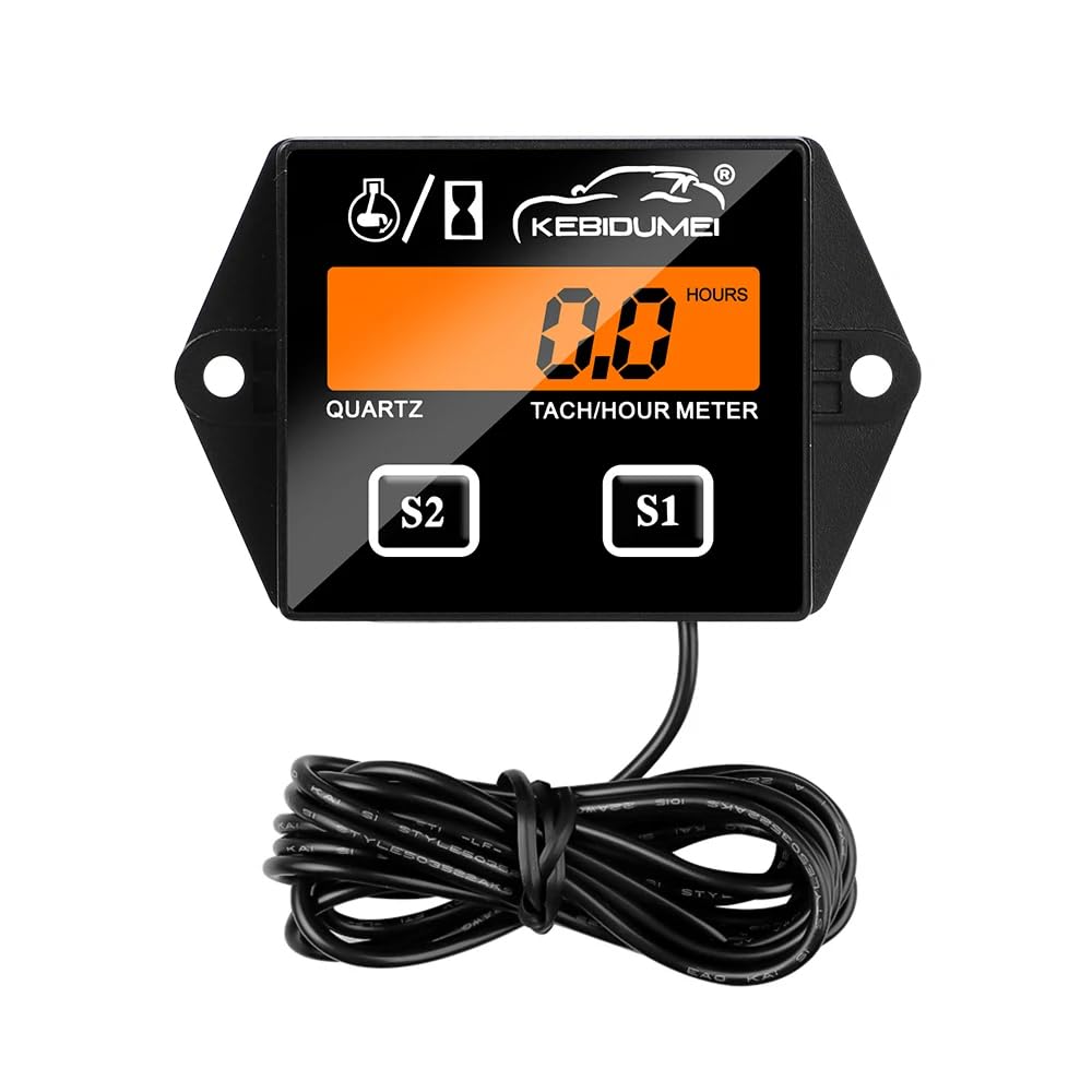 zmart LCD Digital Engine Tach Time Meter Tachometer Gauge Motorcycle