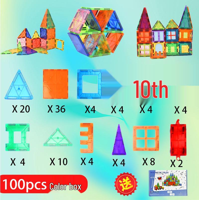 Multicolor Magnet Track Building Blocks for Kids: Educational Assembly Toys for Boys and Girls