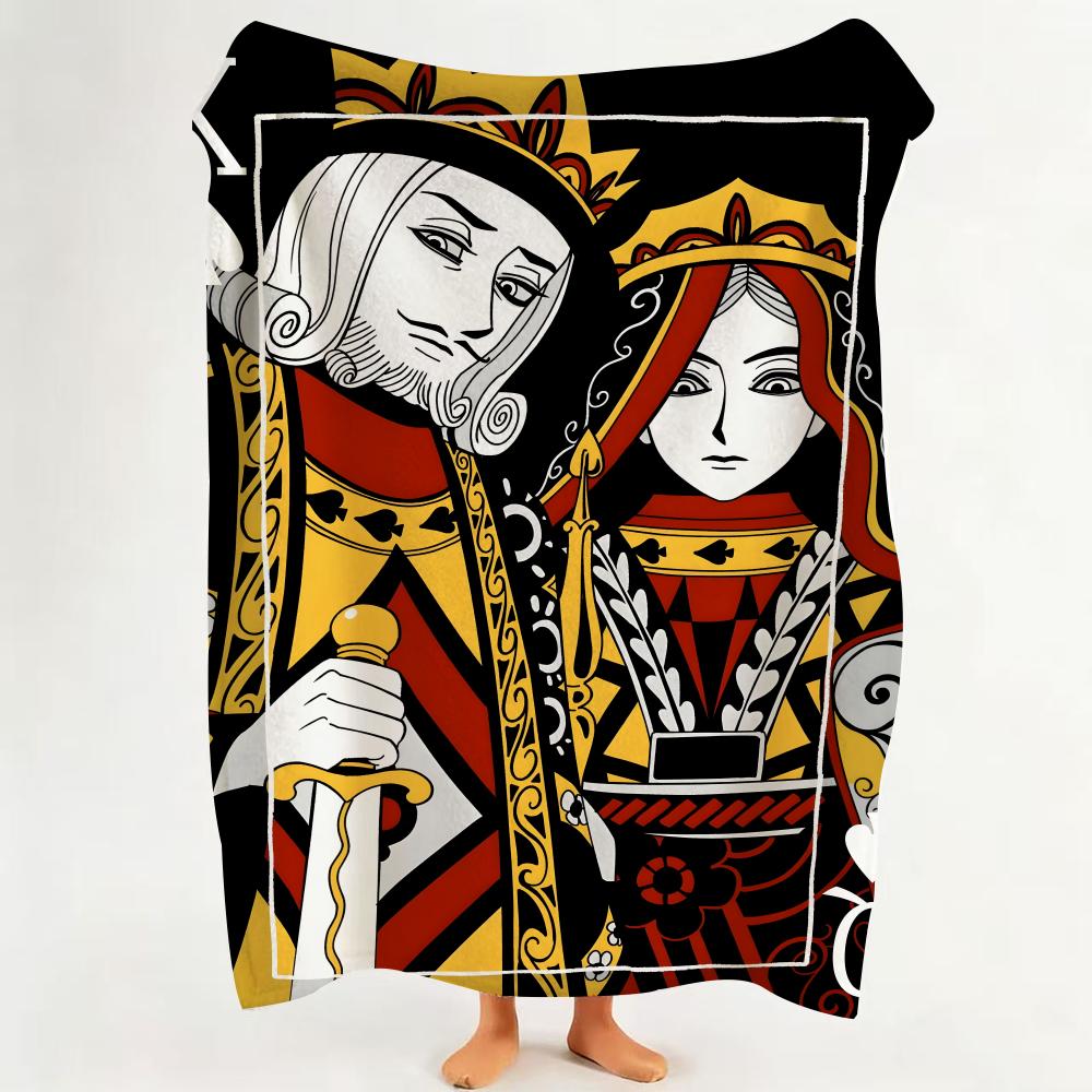 Game P Playing C Cards Throw Flannel Throw Blanket Suitable for Sofa Living Room Bedroom