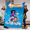 1pc Steven Universe, Cartoon Network, Gems Digital Printed Flannel Blanket, Super Soft Plush Fleece Bed Cover, Multipurpose Four Season Blan