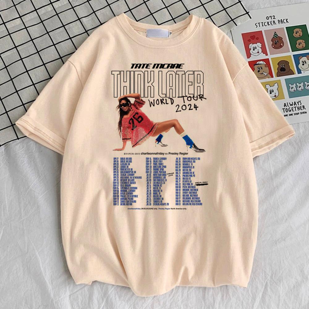 

Tate Mcrae T8 top tees Women Women kawaii Pop Culture Digital anime tshirt Comfortable Psychedelic 2000s Graphic Vintage Trendy S
