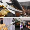 Portable Stainless Steel BBQ Scissors Clip Set Silicone Food Clip Scissors Suitable for Outdoor Camping BBQ Accessories