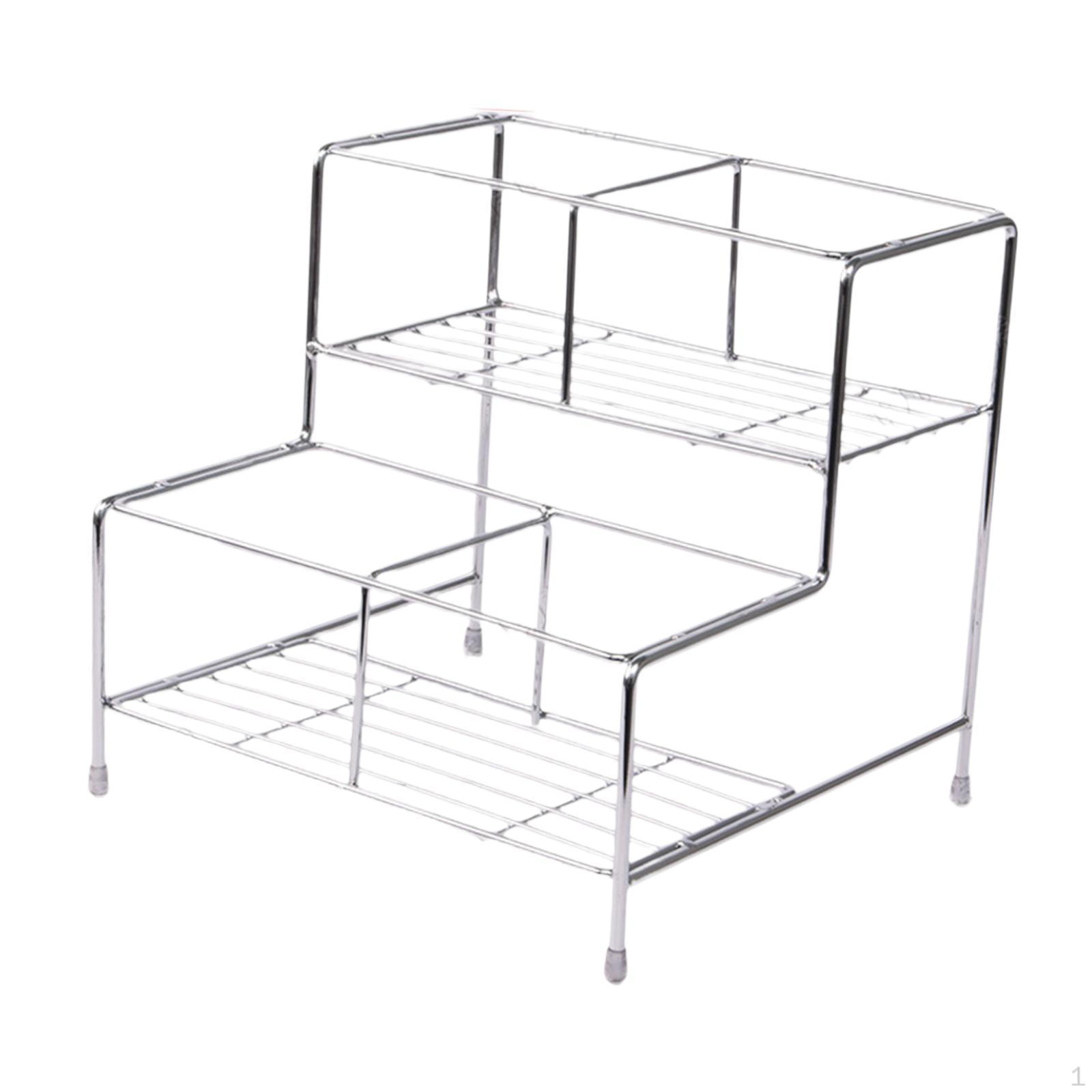 

Стойка для хранения кофейного сиропа, органайзер для бутылок, настольная, 2-х уровневая, для хранения специй и приправ 4 grids