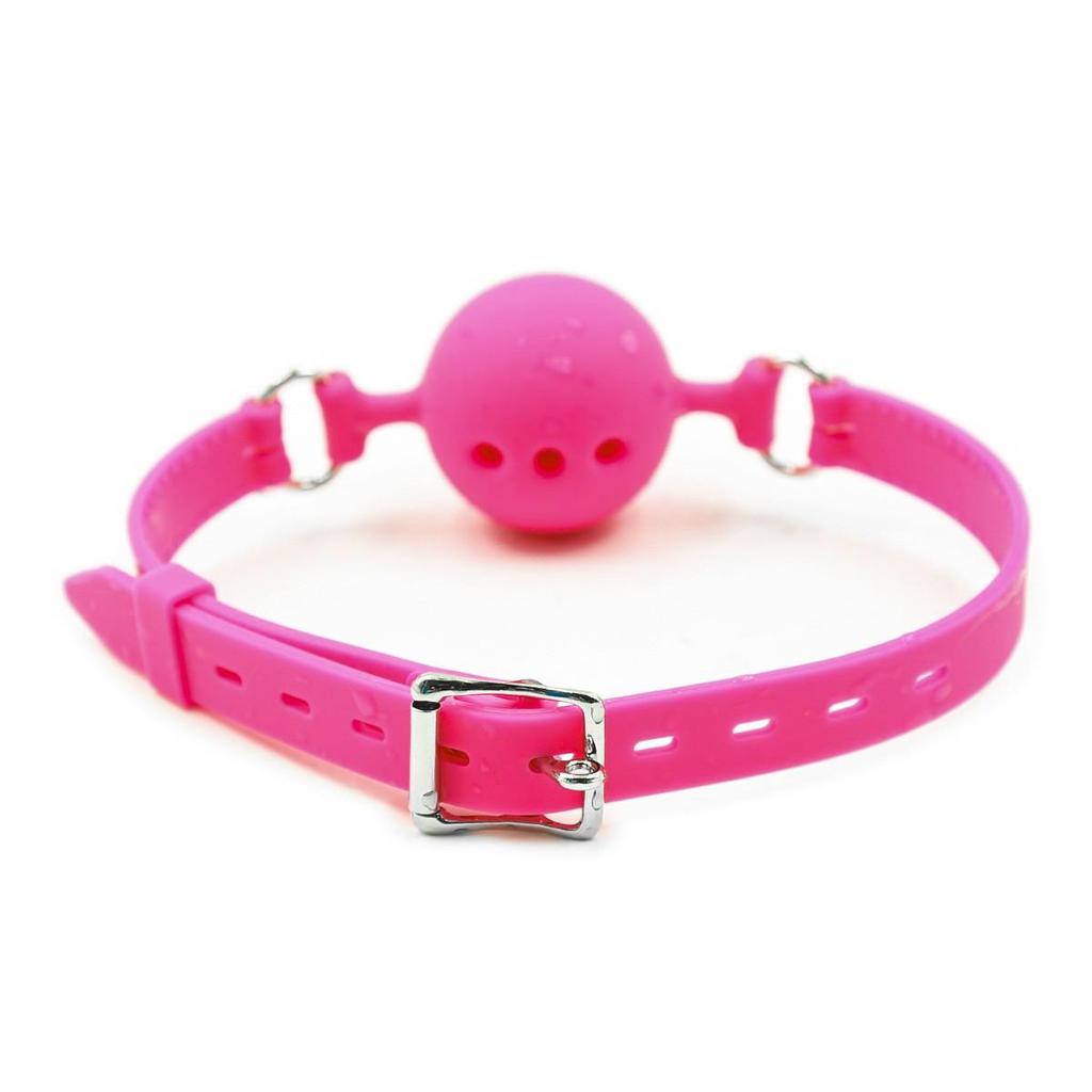 Black/Red/Pink PU Belt Silicone Balls 3.5/4.5/5cm SM Sex Toys Gagging Drooling Couple Bondage Games Adult Products