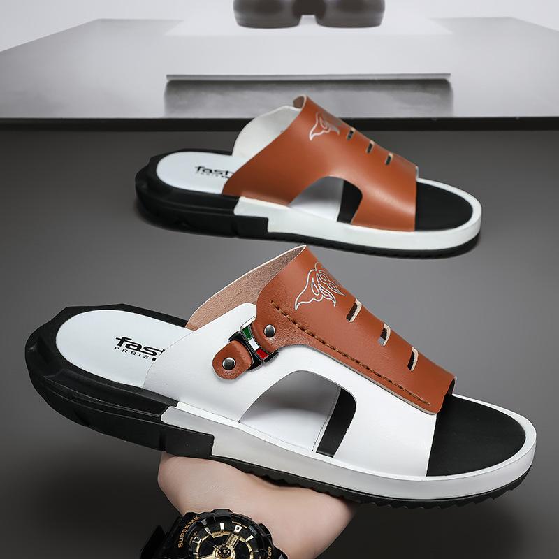 Men's slippers summer 2 new non-slip outer sandals one-word beach sandals