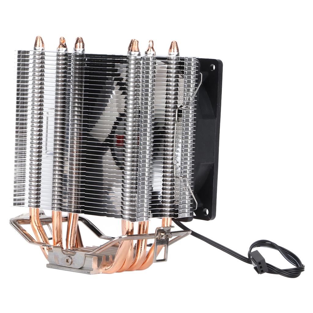 CPU-Lüfter 4 Heatpipes 90mm 3-Pin Computer CPU-Kühler mit buntem RGB-Licht für Intel LGA775 1155 1156 für AMD AM2 AM3