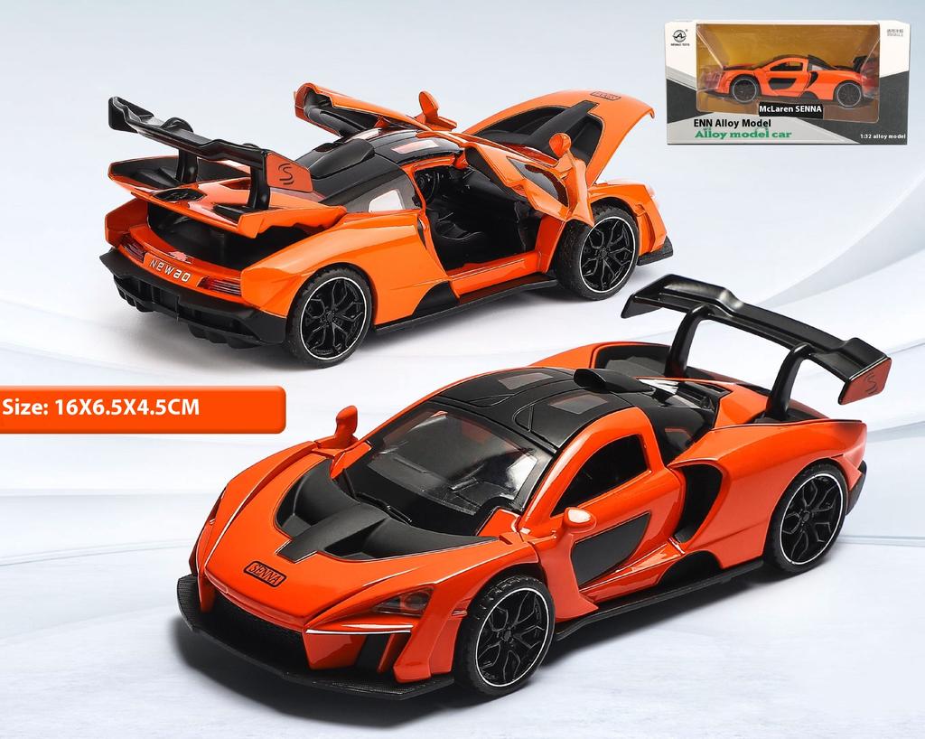 1/32 McLaren Senna Alloy Car Model Diecasts Metal Toy Vehicles Model Simulation Sound and Light Collection Kids Birthday Gifts