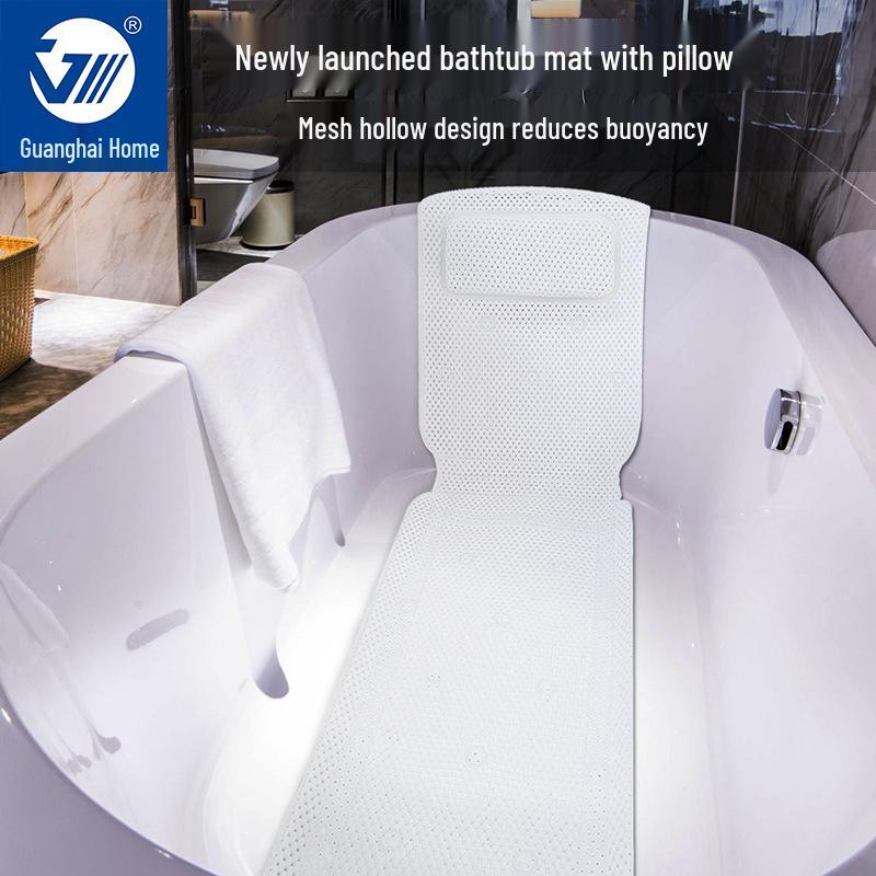 2020 PVC Foam Bath Pillow Mat - Large, Comfortable, Non-Slip Bathtub Cushion