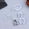 100Pcs Plastic T5 T8 LED Round Neon Fixed Clip Plastic Buckle Transparent White Connector Holder Silica Gel Tube Accessories