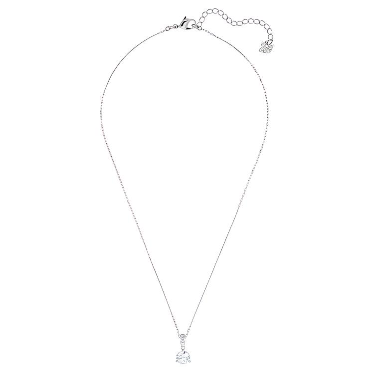 Swarovski Stilla Solitaire Minimalist Design Necklace Women necklace White-Gold-Plated 5472635
