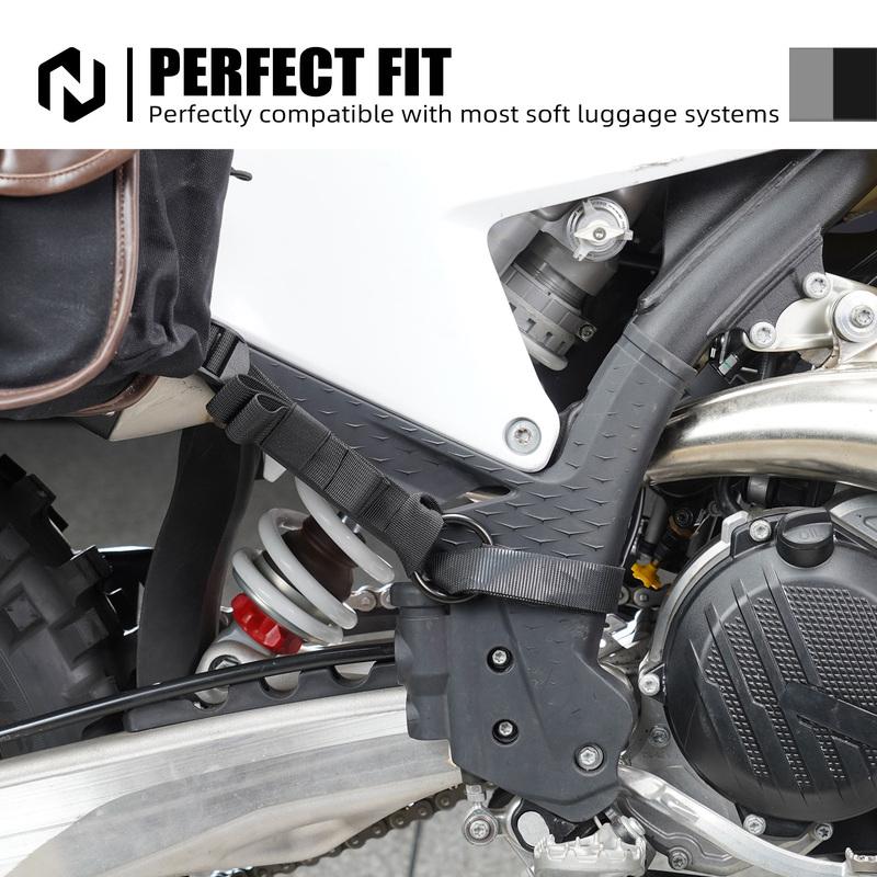 NICECNC Rear Luggage Tie Down Straps For KTM Husaberg Husqvarna Honda Beta GasGas Yamaha Suzuki Kawasaki Sherco Ducati ATV UTV
