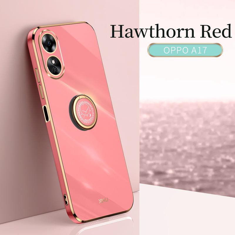 Držák pokovovacího kroužku Silikonové pouzdro odolné proti nárazům pro OPPO A17 Oppo A17K A17 4G kryt telefonu