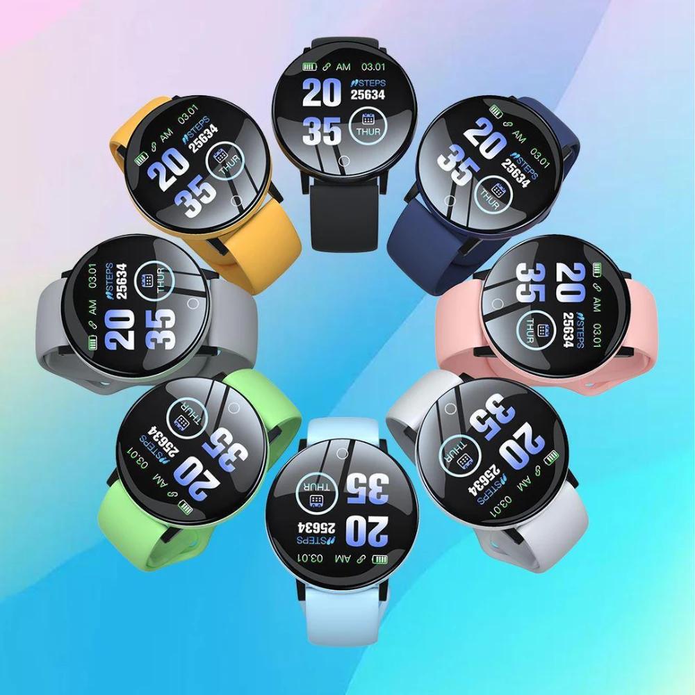 New D18 Smart Watch – Round Digital Fitness Tracker with Heart Rate Monitor for Men & Women (Band Bracelet, PK B41)